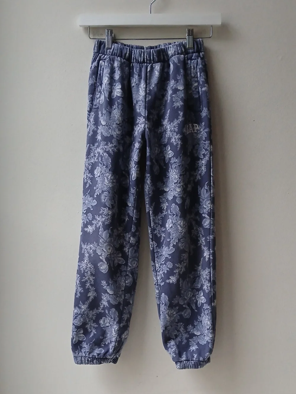 Gap x LoveShackFancy Sweatpants Blue Floral Print Girls Medium